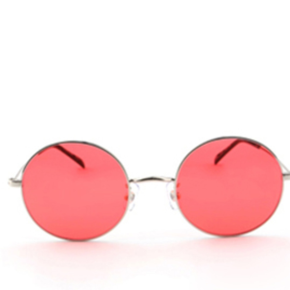 Double Lovers Powder Sunglasses Silver / Red / KOREA